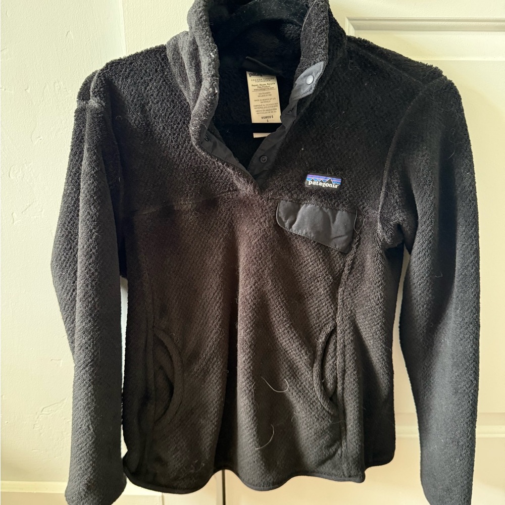 Patagonia Black Textured Fleece Jacket